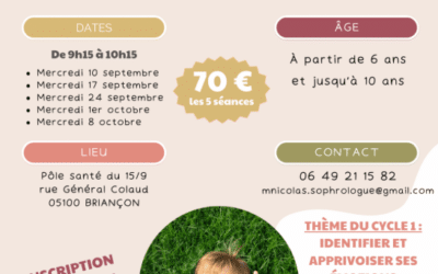 Ateliers de sophrologie pour les enfants à Briançon