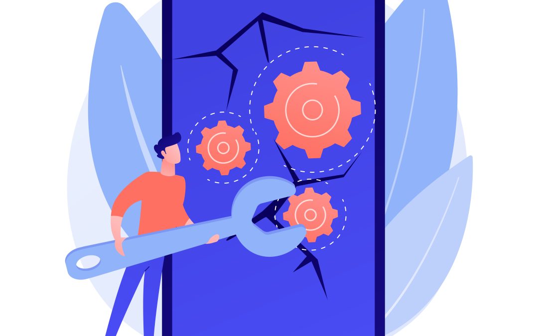 illustration portable cassé