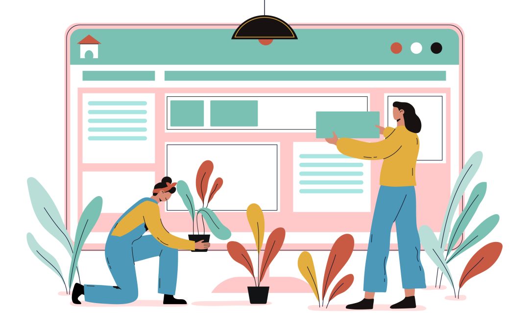 illustration mise en place d'un site